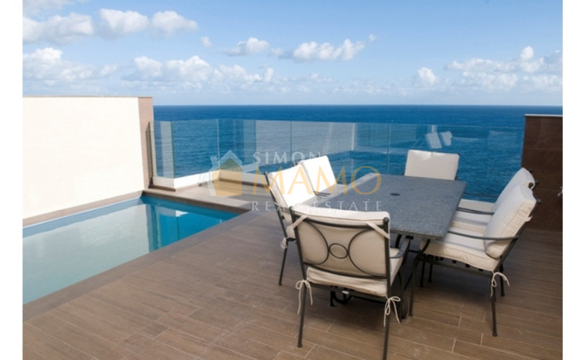 Estate agents Malta Luxurious 2 bedroom Seafront penthouse with pool in Sliema Simon Mamo